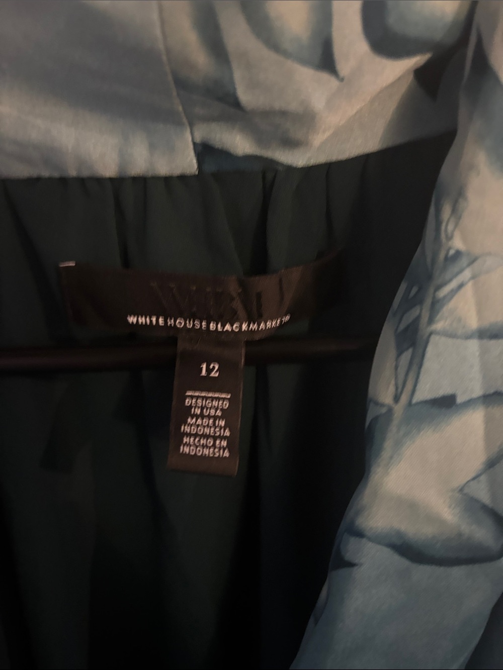 White House Black Market Teal Floral Halter Pleated Maxi Dress - Picture 4 of 4